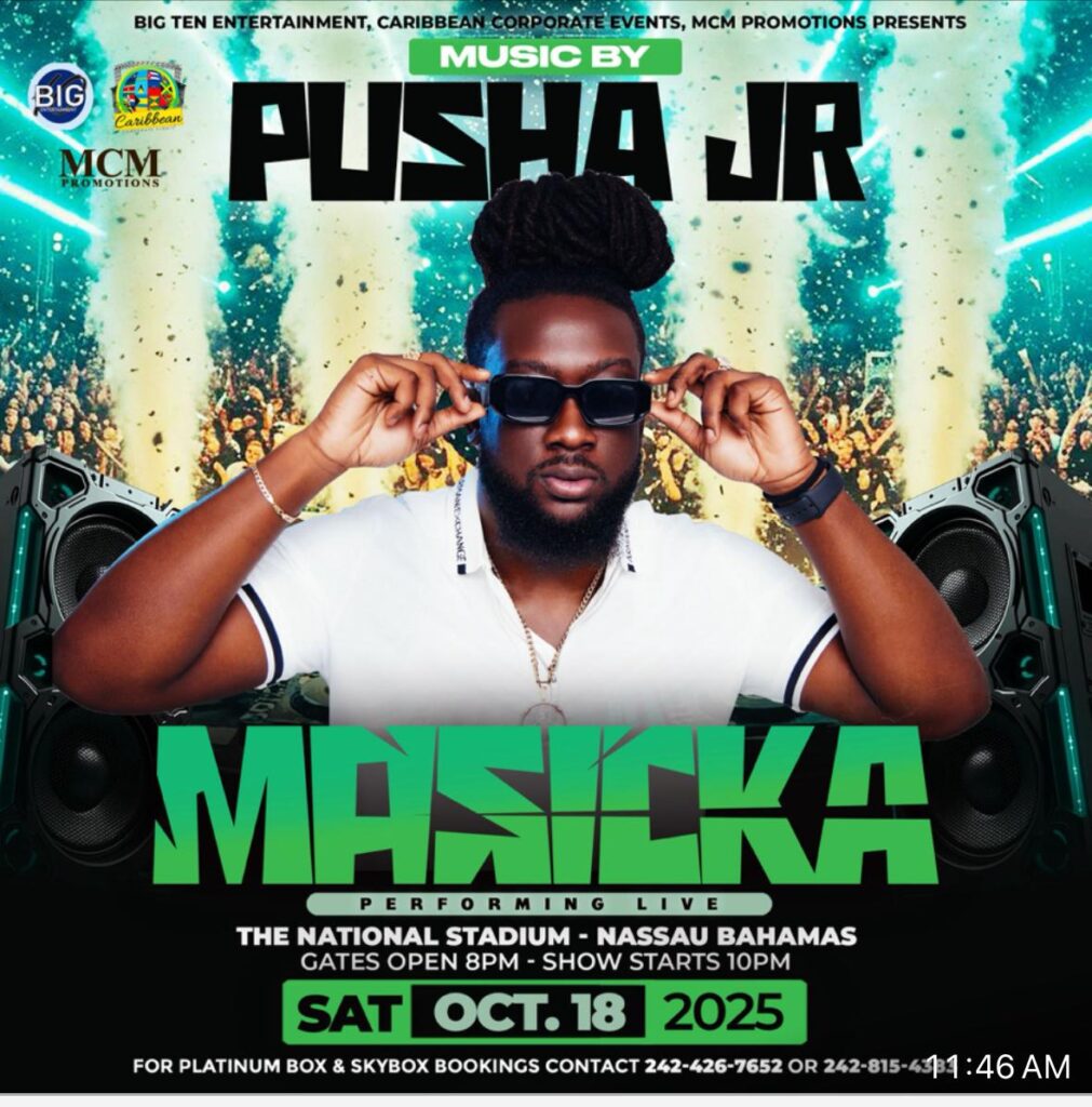 Pusha Jr & Lil Giant: Official Masicka Promo Mix - Download & Win! Get ready for the biggest reggae event of the year! The dynamic duo, Pusha Jr and Lil Giant, have teamed up to drop the official promotional mix for Masicka Live in Nassau, Bahamas! This killer selection features the hottest tracks from Masicka and the best of the Dancehall and Reggae scene, guaranteed to get you hyped for the show.